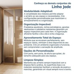 Guarda-Roupa Modulado de Canto 8 Peças 10 Portas com 2 Portas Reflecta Jade Cabecasa Madeiramadeira - 16