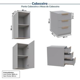 Guarda-Roupa Modulado de Canto 8 Peças 10 Portas com 2 Portas Reflecta Jade Cabecasa Madeiramadeira - 14