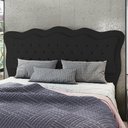 Ver imagem 2 de Cabeceira Casal King Cama Box 195cm Oregon I02 Linho Preto - Mpozenato