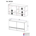 Ver imagem 4 de Armário de Cozinha Aéreo 105cm 2 Portas e Nichos Veneza Multimóveis Mp2259