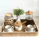 Ver imagem 6 de 2 Potes Herméticos Vidro com Sisal Tampa Madeira Wolff 750ml Porta Mantimentos