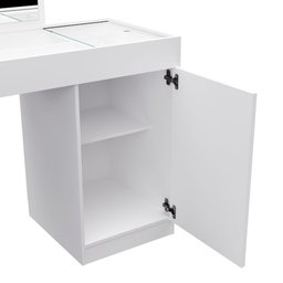 Escrivaninha e Penteadeira Camarim Star com Espelho Branco Fosco - Ninho Decor - 4