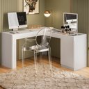 Ver imagem 1 de Escrivaninha e Penteadeira Camarim Star com Espelho Branco Fosco - Ninho Decor