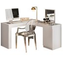 Ver imagem 3 de Escrivaninha e Penteadeira Camarim Star com Espelho Branco Fosco - Ninho Decor