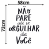 Adesivo de Parede Frase Motivacional Não Pare até Se Orgulhar de Você Quarto Decorativo - 2