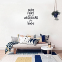 Ver imagem 3 de Adesivo de Parede Frase Motivacional Não Pare até Se Orgulhar de Você Quarto Decorativo