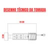 Torre de Tomadas Multiplug com 3 Tomadas Preto - 2