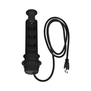 Torre de Tomadas Multiplug com 3 Tomadas Preto