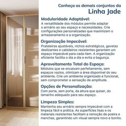 Guarda-roupa Modulado de Canto 12 Peças 16 Portas Jade CabeCasa MadeiraMadeira - 16