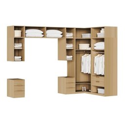 Guarda-roupa Modulado de Canto 12 Peças 16 Portas Jade CabeCasa MadeiraMadeira - 5