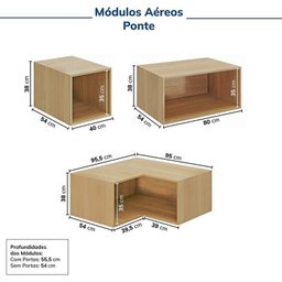 Guarda-roupa Modulado de Canto 12 Peças 16 Portas Jade CabeCasa MadeiraMadeira - 13
