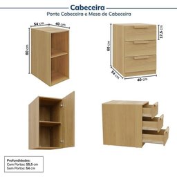 Guarda-roupa Modulado de Canto 12 Peças 16 Portas Jade CabeCasa MadeiraMadeira - 14