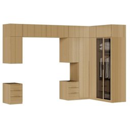 Guarda-roupa Modulado de Canto 12 Peças 16 Portas Jade CabeCasa MadeiraMadeira - 18