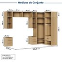 Ver imagem 3 de Guarda-roupa Modulado de Canto 12 Peças 16 Portas Jade CabeCasa MadeiraOriginals