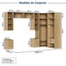 Guarda-roupa Modulado de Canto 12 Peças 16 Portas Jade CabeCasa MadeiraOriginals - 3