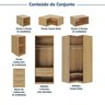 Guarda-roupa Modulado de Canto 12 Peças 16 Portas Jade CabeCasa MadeiraOriginals - 4