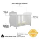Ver imagem 5 de Quarto de Bebê com Berço Americano e Cômoda 1 Porta Nina Espresso Móveis Branco/Brilho