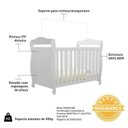 Ver imagem 5 de Quarto de Bebê com Berço Americano e Cômoda 1 Porta Nina Espresso Móveis Branco/Brilho