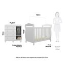 Ver imagem 4 de Quarto de Bebê com Berço Americano e Cômoda 1 Porta Nina Espresso Móveis Branco/Brilho