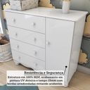 Ver mais imagens de Quarto de Bebê com Berço Americano e Cômoda 1 Porta Nina Espresso Móveis Branco/Brilho