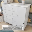 Ver mais imagens de Quarto de Bebê com Berço Americano e Cômoda 1 Porta Nina Espresso Móveis Branco/Brilho