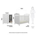 Ver imagem 4 de Quarto de Bebê com Berço Americano e Cômoda 1 Porta Nina Espresso Móveis Branco/Brilho