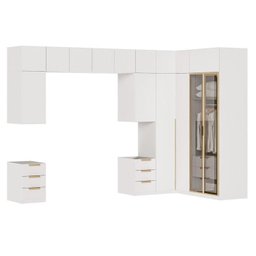 Guarda-roupa Modulado de Canto 12 Peças 16 Portas Jade CabeCasa MadeiraMadeira - 18