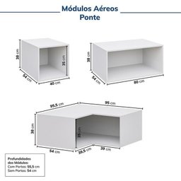Guarda-roupa Modulado de Canto 12 Peças 16 Portas Jade CabeCasa MadeiraMadeira - 13