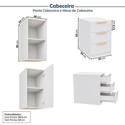 Guarda-roupa Modulado de Canto 12 Peças 16 Portas Jade CabeCasa MadeiraMadeira - 14