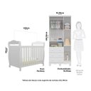 Ver imagem 4 de Quarto de Bebê com Berço Minicama e Guarda-Roupa 3 Portas 100% MDF Nina Espresso Móveis Branco/Brilho