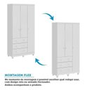 Ver imagem 7 de Quarto de Bebê com Berço Minicama e Guarda-Roupa 3 Portas 100% MDF Nina Espresso Móveis Branco/Brilho