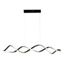 Ver imagem 1 de Lustre Pendente Moderno Espiral 100cm Led 56w 3000k Bivolt Preto
