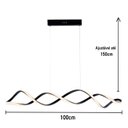 Ver imagem 4 de Lustre Pendente Moderno Espiral 100cm Led 56w 3000k Bivolt Preto