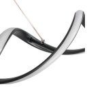 Ver imagem 2 de Lustre Pendente Moderno Espiral 100cm Led 56w 3000k Bivolt Preto