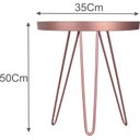 Ver imagem 5 de Conjunto Mesa Lateral Rosé Gold em Ferro com Tampo em Vidro