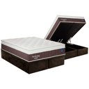 Ver imagem 1 de Conjunto Box Baú King: Colchão Molas Plumatex Superlastic Durospring + Base Crc Suede Brown(