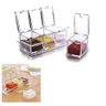Porta Condimento Tempero 4 Potes com Colher Oregano Canela Açafrao Cozinha Mesa Bancada Organizador - 2