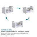 Ver imagem 6 de Quarto de Bebê Completo Berço 3 em 1, Guarda-Roupa 3 Portas e Cômoda 100% MDF Nina Espresso Móveis Branco/Brilho