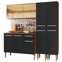 Ver imagem 3 de Armário de Cozinha Completa 169cm Rustic/Preto Emilly Voice Madesa 06
