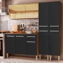Ver imagem 1 de Armário de Cozinha Completa 169cm Rustic/Preto Emilly Voice Madesa 06