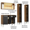 Ver imagem 5 de Armário de Cozinha Completa 169cm Rustic/Preto Emilly Voice Madesa 06