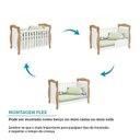 Ver imagem 6 de Quarto de Bebê Completo Berço 3 em 1, Guarda-Roupa 3 Portas e Cômoda 100% MDF Nina Espresso Móveis Branco/Brilho/Amêndoa