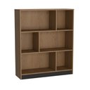 Ver imagem 2 de Conjunto para Escritório Mesa e Estante Nova Mobile Mel e Preto
