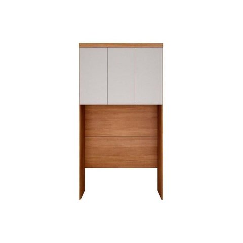 Módulo de Quarto Rizon Armário Ponte Aéreo Solteiro -linea C- 3 Portas Cumaru-fendi 25 - Novo