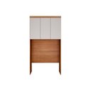 Ver imagem 1 de Módulo de Quarto Rizon Armário Ponte Aéreo Solteiro -linea C- 3 Portas Cumaru-fendi 25 - Novo
