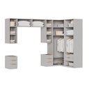 Ver imagem 5 de Guarda-Roupa Planejado de Canto 12 Peças 16 Portas Jade CabeCasa MadeiraOriginals Cinza/Urbano/Avelã