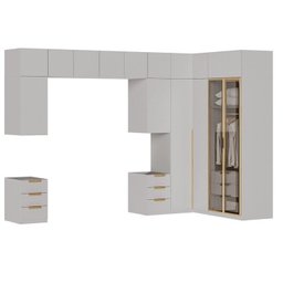 Guarda-roupa Modulado de Canto 12 Peças 16 Portas Jade CabeCasa MadeiraMadeira - 18