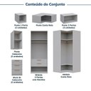 Ver imagem 4 de Guarda-roupa Modulado de Canto 12 Peças 16 Portas Jade CabeCasa MadeiraOriginals
