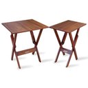 Ver imagem 6 de Jogo De Mesa Dobrável 60x60 Com 4 Cadeiras E Mesa Aparador Imbuia