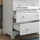 Ver imagem 7 de Quarto Infantil com Guarda-Roupa 3 Portas e Cômoda 1 Porta 100% MDF Mimo Espresso Móveis Branco/Brilho